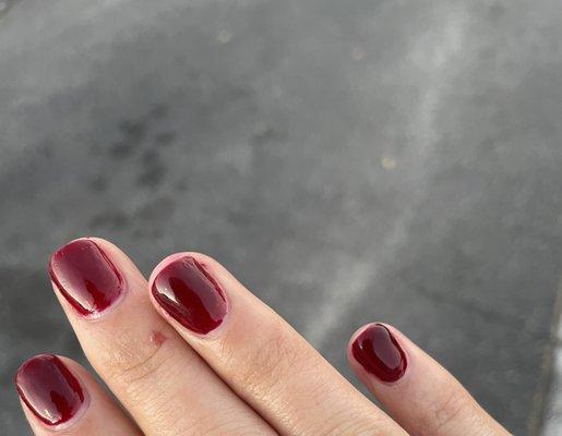 Paid 38 for the mani and tipped on top of that for this