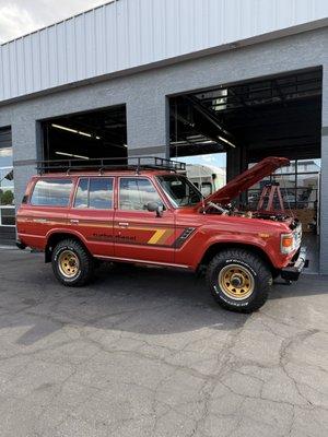 My Bj60 at John's shop after some work