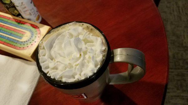 chai latte with whipped cream