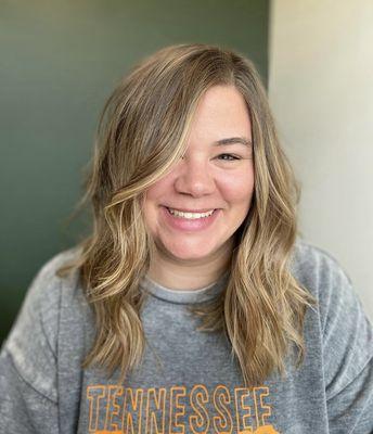 Here is the front view of my hair cut.