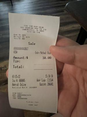 Receipt