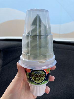 Matcha Vanilla Ice Cream Cone $2.80