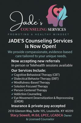 Accepting new referrals for in-person or telehealth services. 502-338-8406