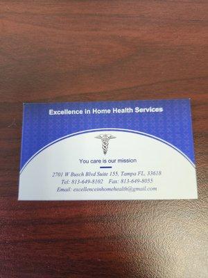 Excellence in Home Health Services