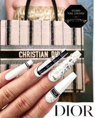 Step into sophistication with our Dior-inspired nail art! Timeless designs that reflect elegance and class--because you deserve the best!