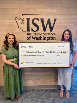 Giving back to our community is made possible by our clients, and we truly thank you for your business, and in turn, for supporting PFF