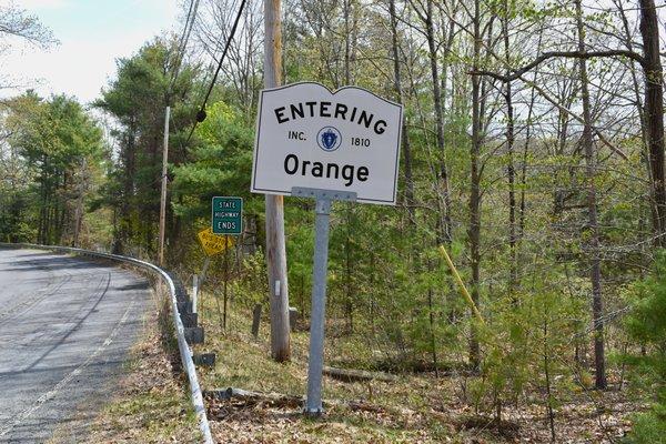 Entering Orange on Route 2A from Erving.