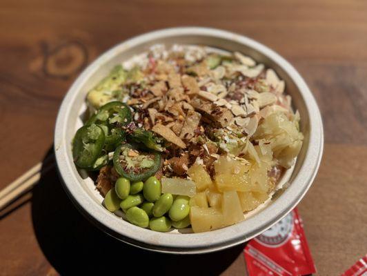 Custom made to order super fresh and delicious poke bowl