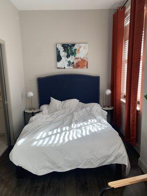 Bed (I should have taken the photo before we went to bed!)