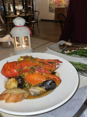 Seafood stew was delicious