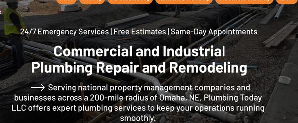 Commercial and Industrial Plumbing Repair and Remodeling
