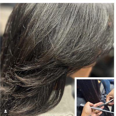 Fresh trim + flawless blowout = healthy ends and effortless shine. Keep your hair strong and stylish!