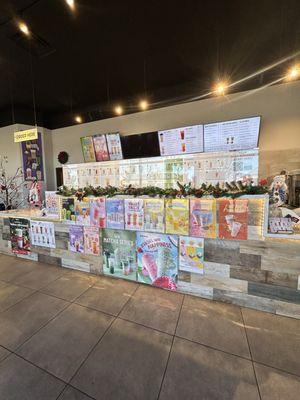 Front counter to order - all the options ! So many !