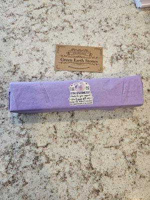 Wrapping my tuning fork, it was such a fun gift for myself - very kind!!