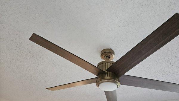 The fans were really dusty, they hand wiped all three of them.