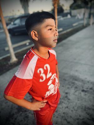Son's haircut