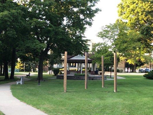 Hammock area at the entrance to the trail