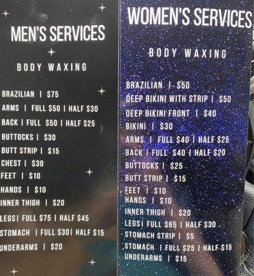 Men & Women's Waxing Services