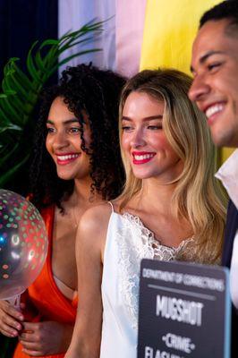 Grab an event appropriate prop, they complete our Cloee photo booth experience. Say Cheese in 1, 2, 3