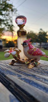 Perfume bottle with personalized fragrance.