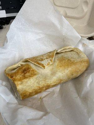 Breakfast burrito (chorizo) baked