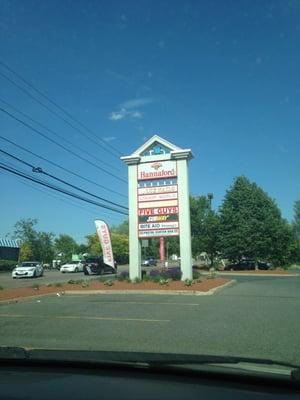 Junction Plaza -- 9 Medway Road - 161 E Main Street / Route 109 - Route 16, Milford         Sign