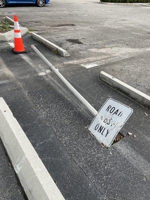 Some slammed their car into the ROAD TEST ONLY sign at the DMV.