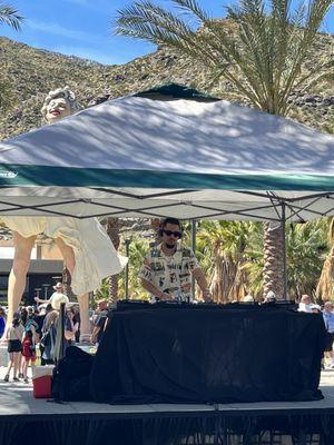 Joe Kay of Soulection Radio performing in Downtown Park for Palm Springs 85th