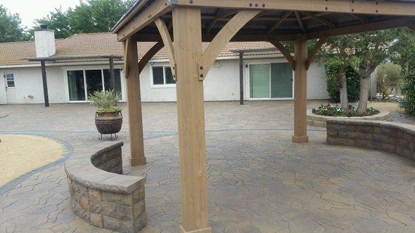 Pavers and seating walls