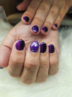 Vertical hombre with glitter accent