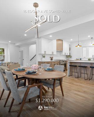 Sold Single Family in Somerville for $1.29M on 7/29/25