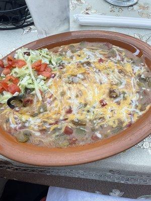 Chili relleno with green sauce