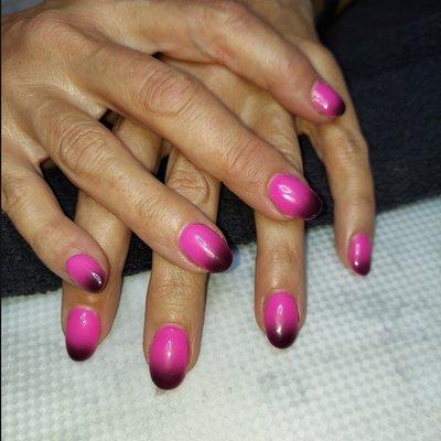 Pink and black beauty ombre