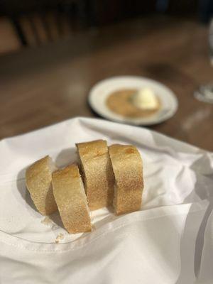 Complimentary bread and dip