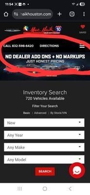 Site claims no add ons