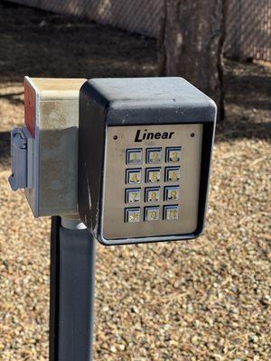 Keypad access for customers. I think it says hours 6-6pm. I personally need later access but it's on a quiet street. Check it out