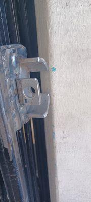 clearance issue which led the track to not fully close and became a tripping hazard