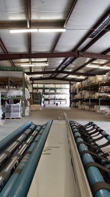 Inside Warehouse Sherwin-Williams flooring