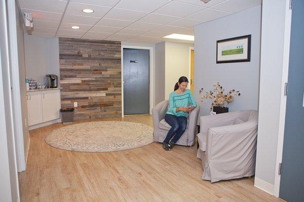 Spacious, bright waiting areas