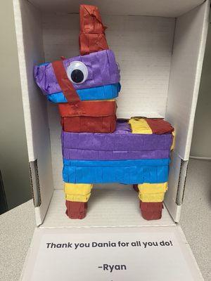 Gift from client; when your hard work is appreciated by client, brings comfort your making a difference.