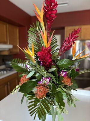 Tropical design for my father's celebration of life