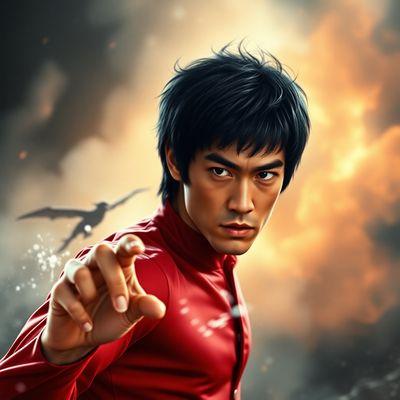 Bruce Lee, nearly undefeated street fighter and martial arts icon