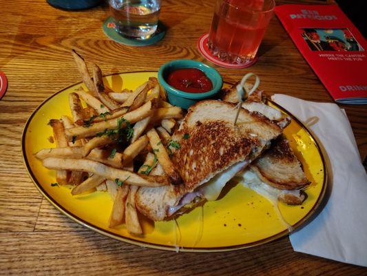 "Toastie" Ham & melted cheese with jalapeno.