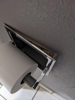 Falling apart. The towel racks were rusted, also.