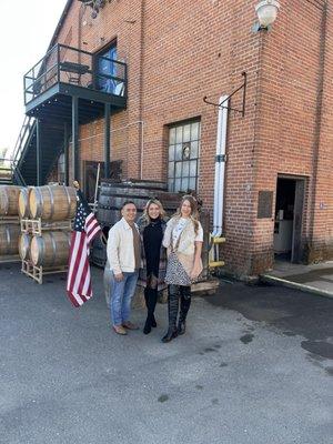 Just outside where the beautiful architecture meets the fam.