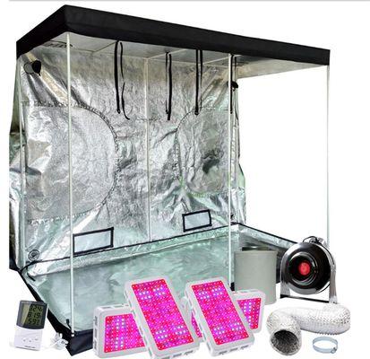 $1139 8x4' Tent Setup with FOUR 1000w Full Spectrum LEDs, 4 outlet Power Strip Timer, 6" fan & Filter, Ducting,Temp/Humidity Monitor,hangers