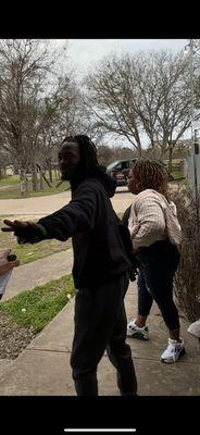 Wes holding a gun that he pointed at my boyfriend and i after his girlfriend assaulted me and broke my glasses