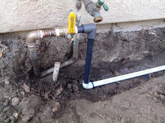 Shut off valve for sprinkler system