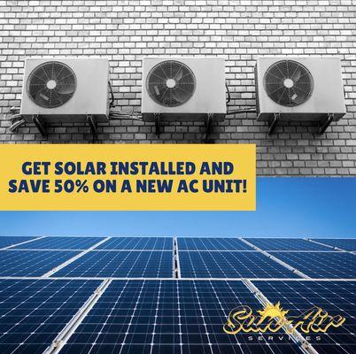 SOLAR installation, 50% OFF New AC system