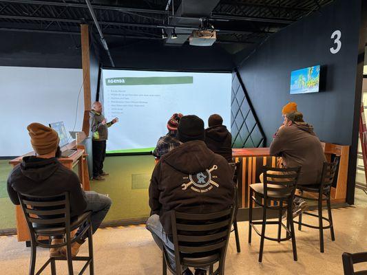 Team GoGo Squeeze company party. Golfing and good times!